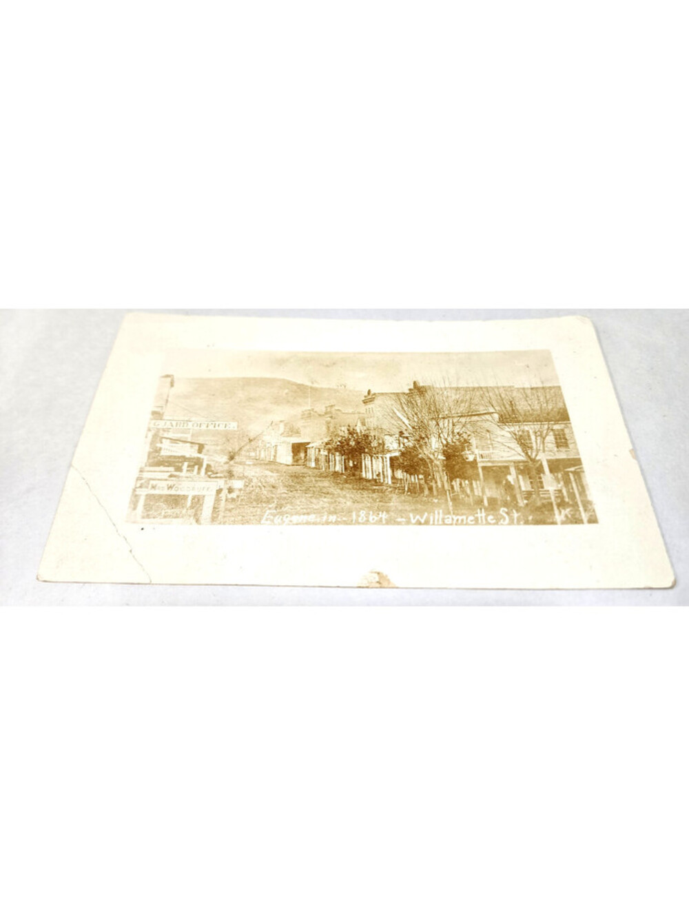 Antique RPPC Photo Postcard Eugene Oregon 1864 Willamette St Guard Office Store
